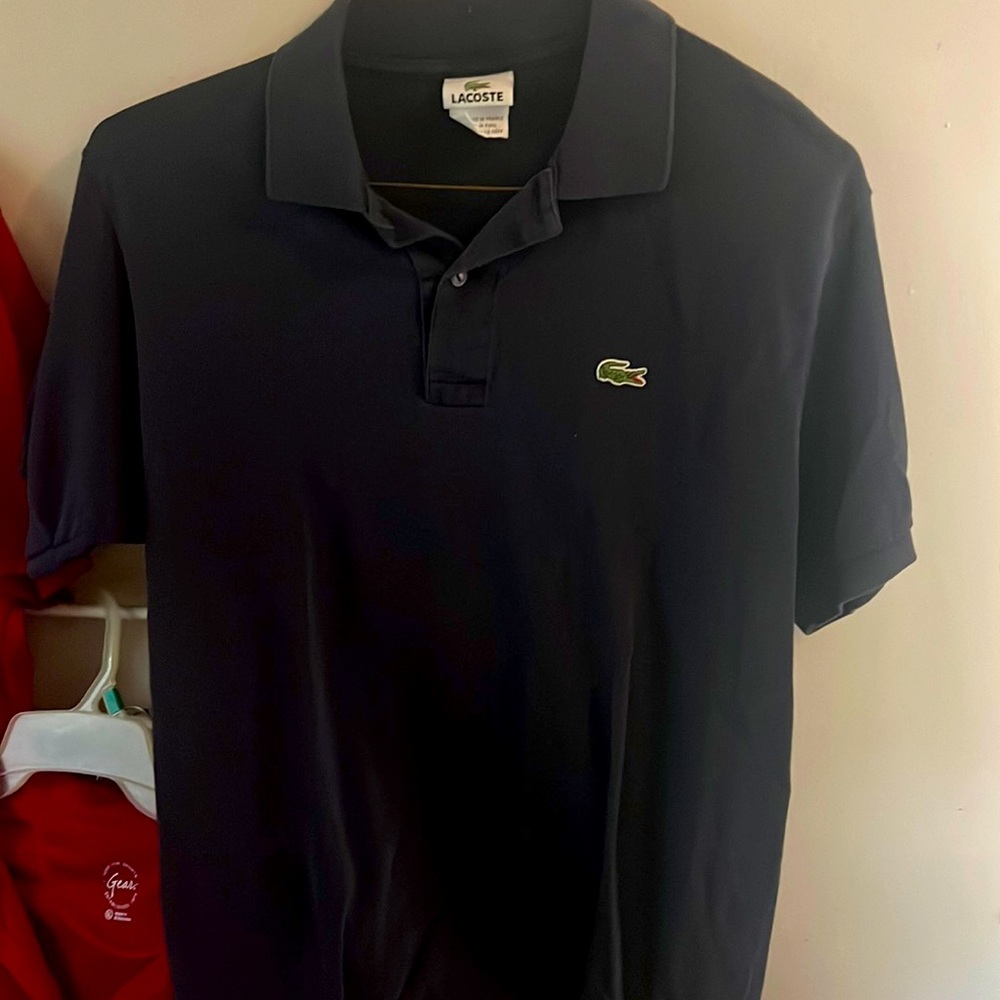 Gently used men’s size 5 Lacoste short sleeve polo style shirt